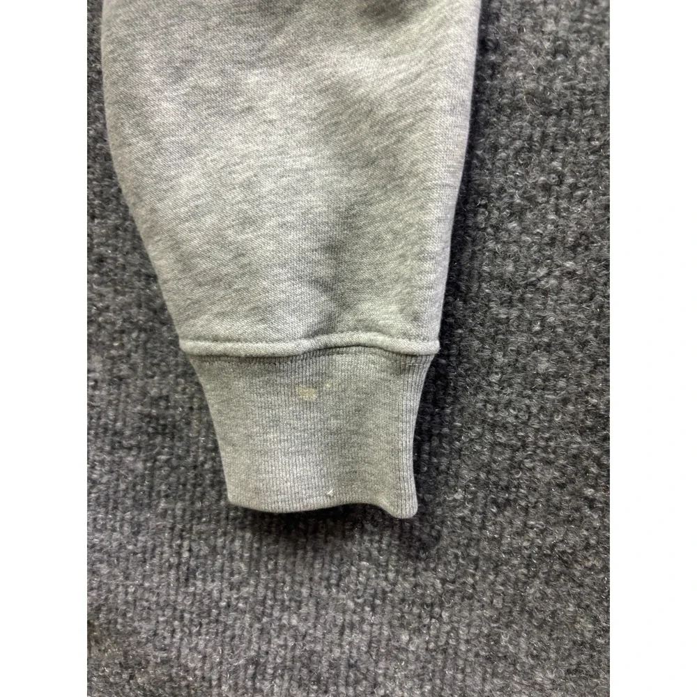 Nike Hoodie Mens Small Gray‎ Embroidered Oval Logo Pullover Fleece Sweatshirt